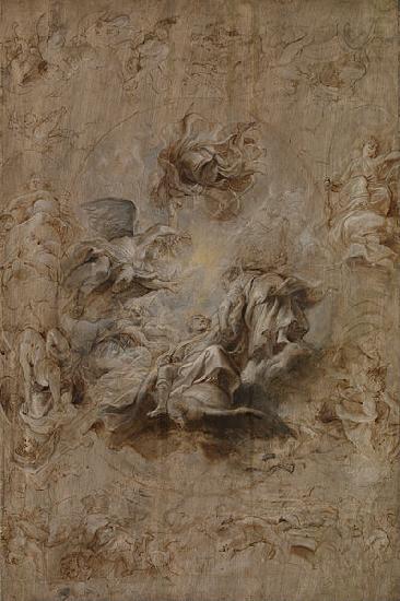 Peter Paul Rubens Multiple Sketch for the Banqueting House Ceiling china oil painting image